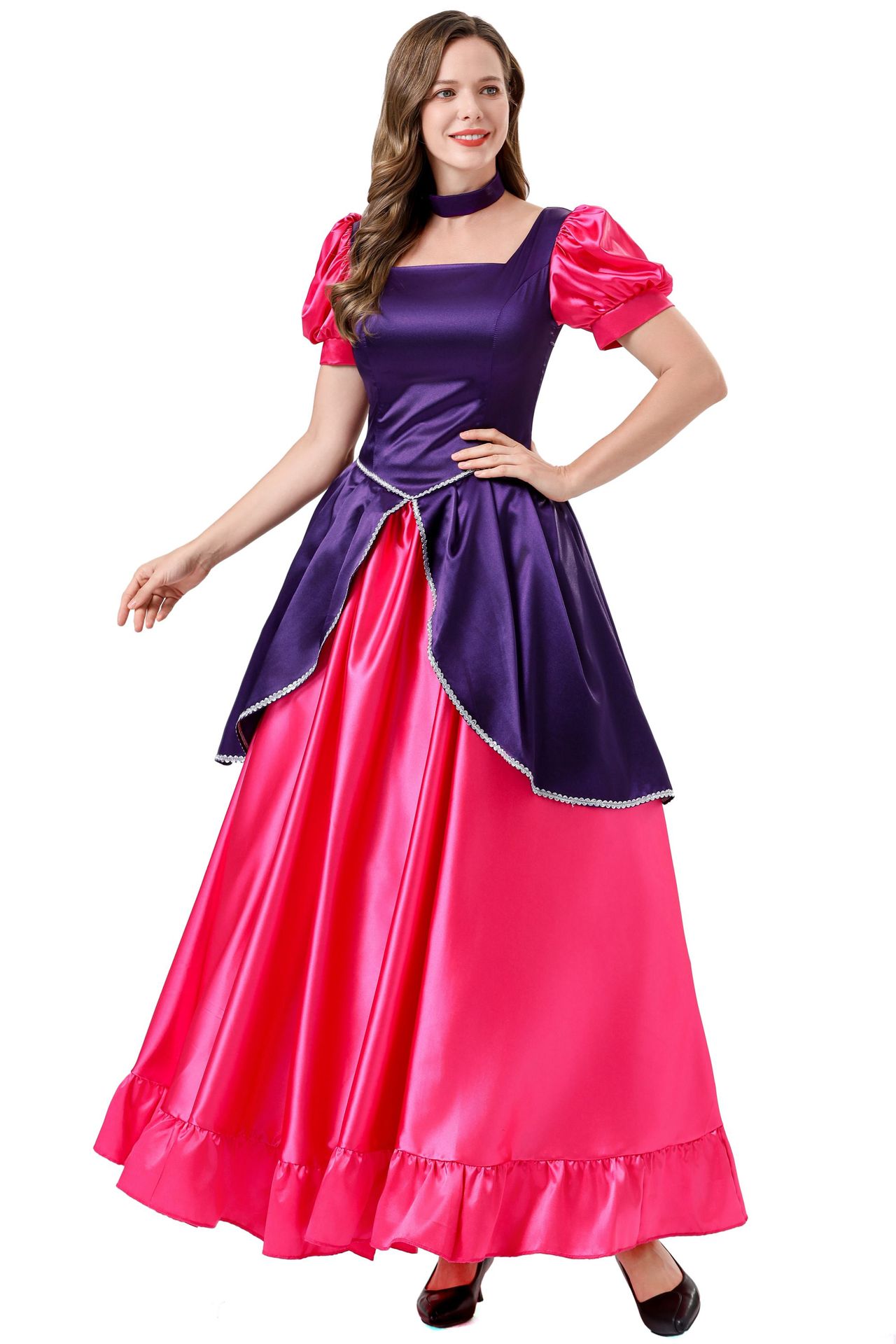 Adult Evil Sister Cosplay Costume Vintage Court Dress For Halloween